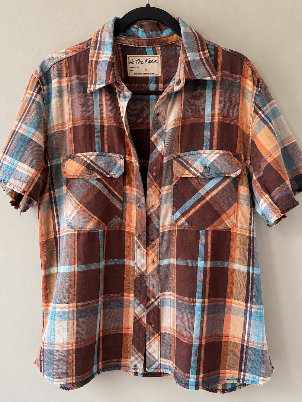 Free People We The Free Vintage Crush Plaid Shirt Medium